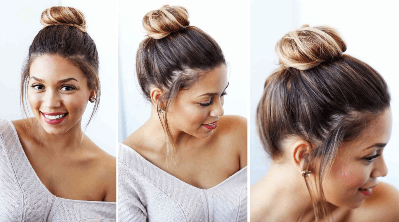 How to make a bun for short hair and hold it tight